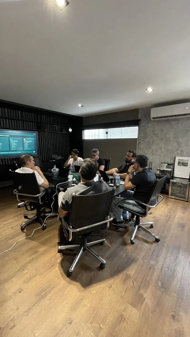 Turma reunida na sala da mentoria